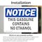 Signmission This Gasoline Contains No Ethanol OSHA Notice Sign, Vinyl Decal, 5in W x 3.5in L, 2PK OS-2PACK-NS-D-35-L-18617 - alternate 5